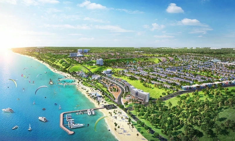 Cảnh biển Phan Thiết thơ mộng lúc hoàng hôn