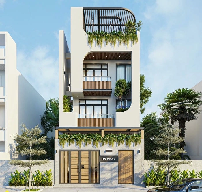 Chiêm ngưỡng kiến trúc nhà ống hiện đại Nha Trang đầy sáng tạo