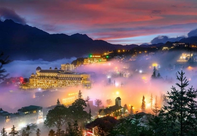 Chiêm ngưỡng Sapa về đêm giữa rét ngọt và hoa trắng nở rộ