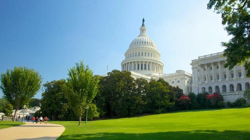 Góc thiên nhiên xanh mát tại Vườn Điện Capitol