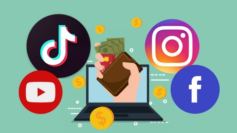 Kiếm tiền từ nền tảng số như Youtube, TikTok, Facebook