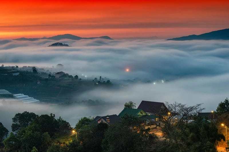 Lãng mạn dịu dàng với hoàng hôn Mai Châu