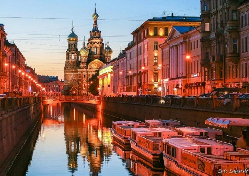 Mùa thu về đêm ở Moscow lung linh huyền ảo