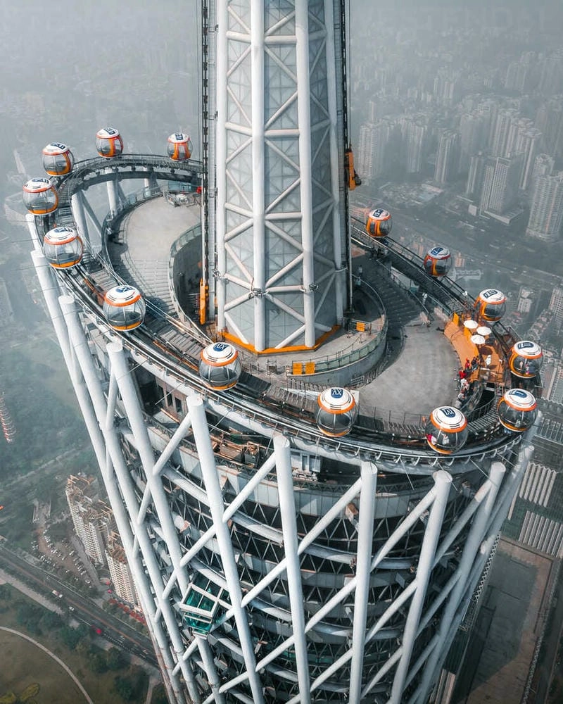 Ngắm nhìn Tháp Quảng Châu Canton sôi động