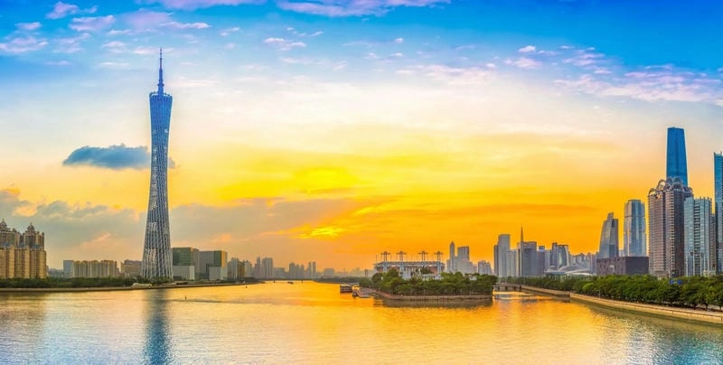 Ngắm Tháp Quảng Châu view toàn cảnh