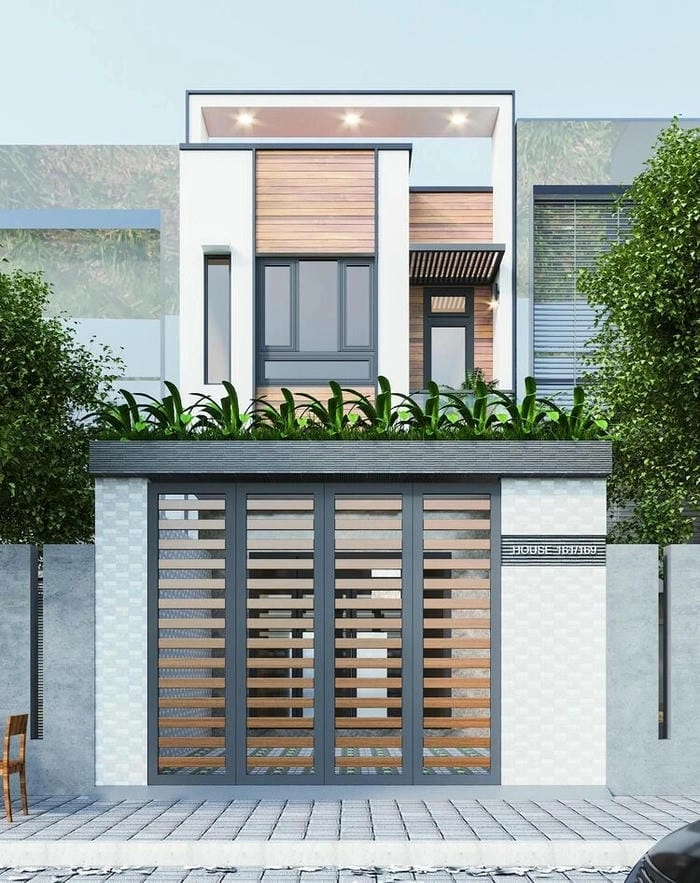 Nhà phố hiện đại Hà Tĩnh ghi điểm với mặt tiền ấn tượng