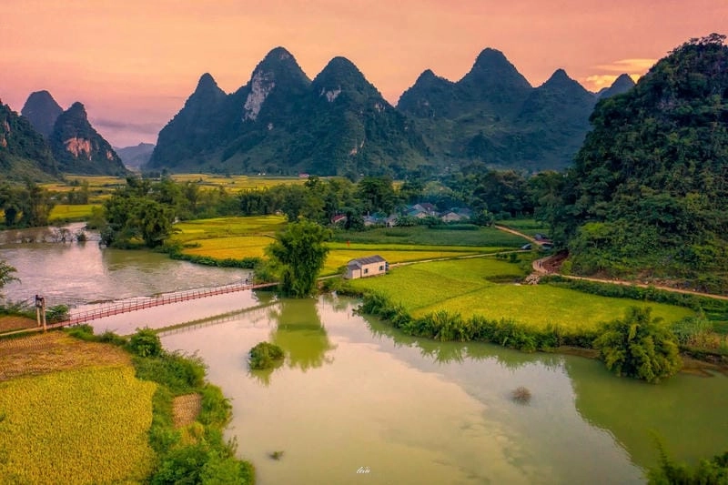 Sông Quây Sơn Cao Bằng giữa cảnh quan xanh
