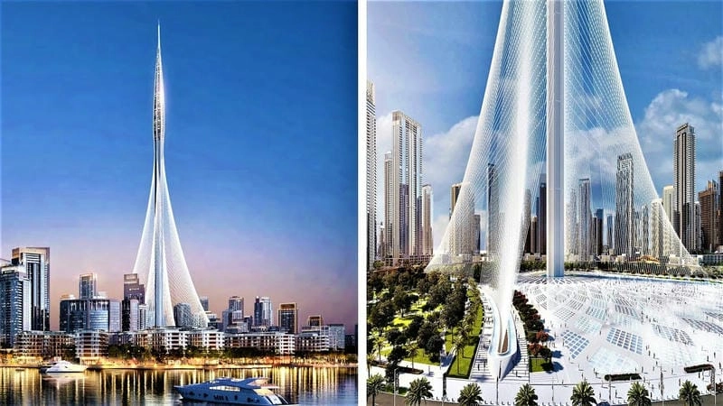 Tháp tại Dubai Creek Harbour thu hút mọi ánh nhìn