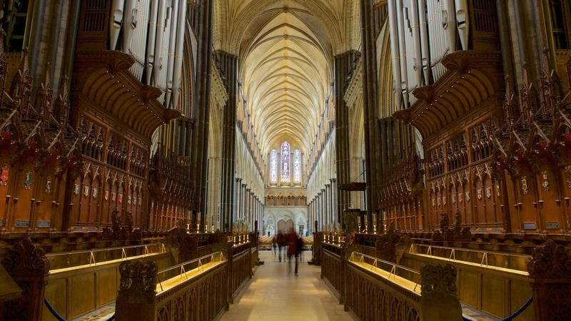 Thưởng thức Ảnh nội thất Nhà thờ Salisbury cổ kính
