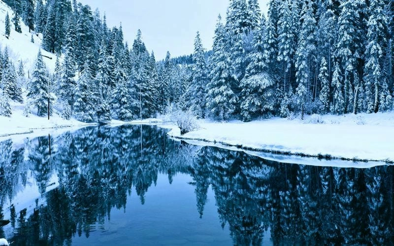 Vẻ đẹp hùng vĩ mùa đông tuyết rơi Lake Tahoe Mỹ